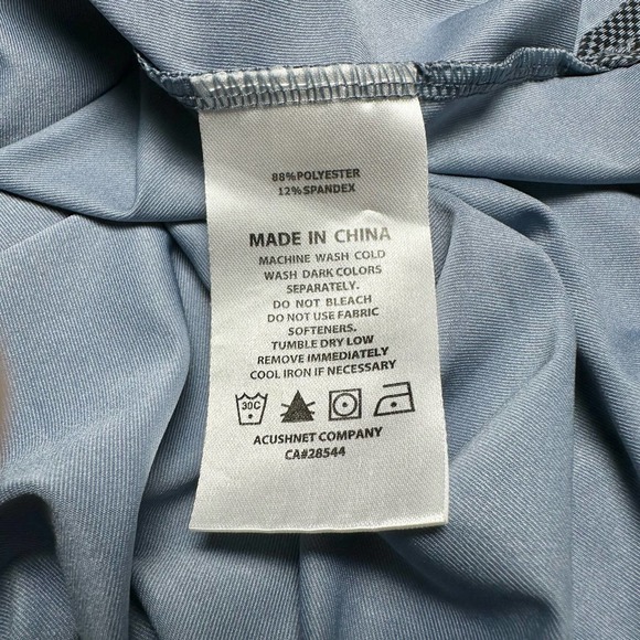 FootJoy | Men | Black Gray Micro Check Golf Performance Polo Shirt | Medium - Picture 8 of 9